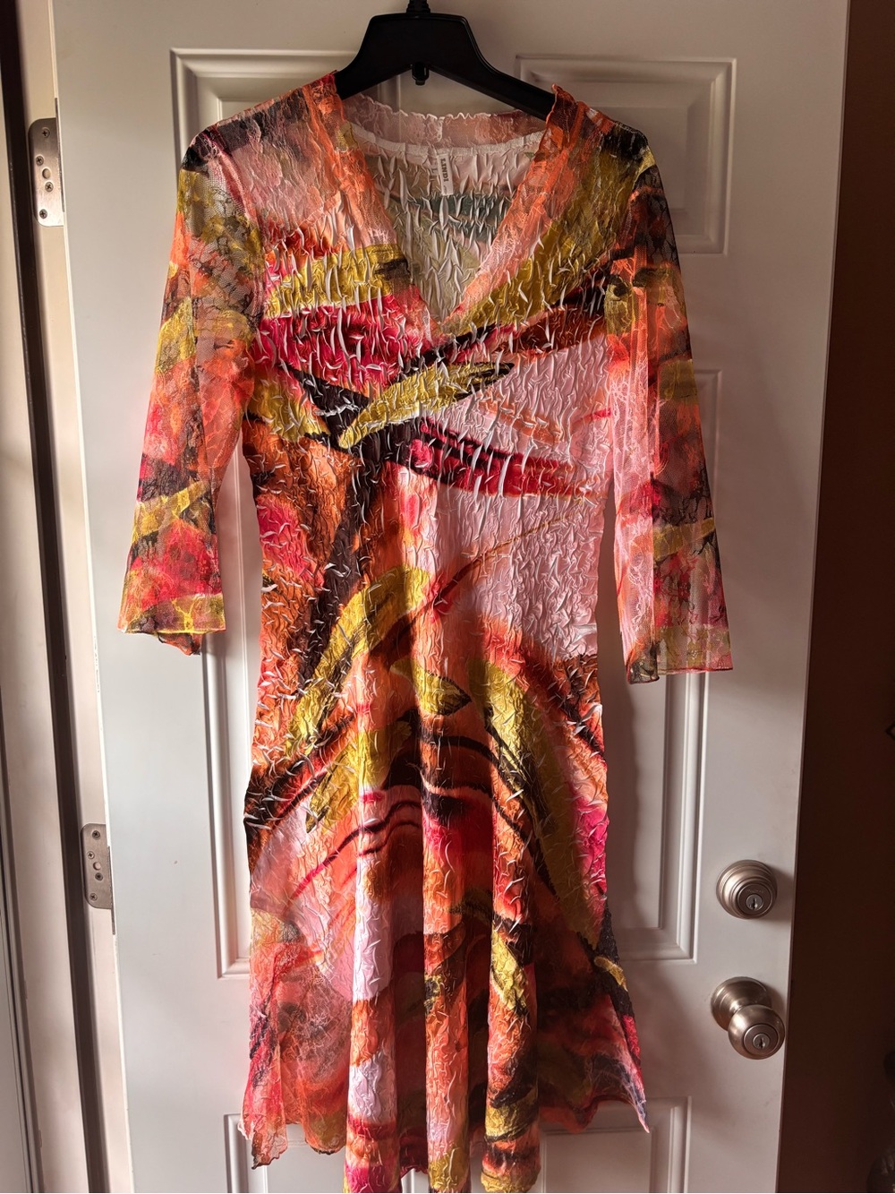 Y2K Vintage lindi crinkle dress with lace